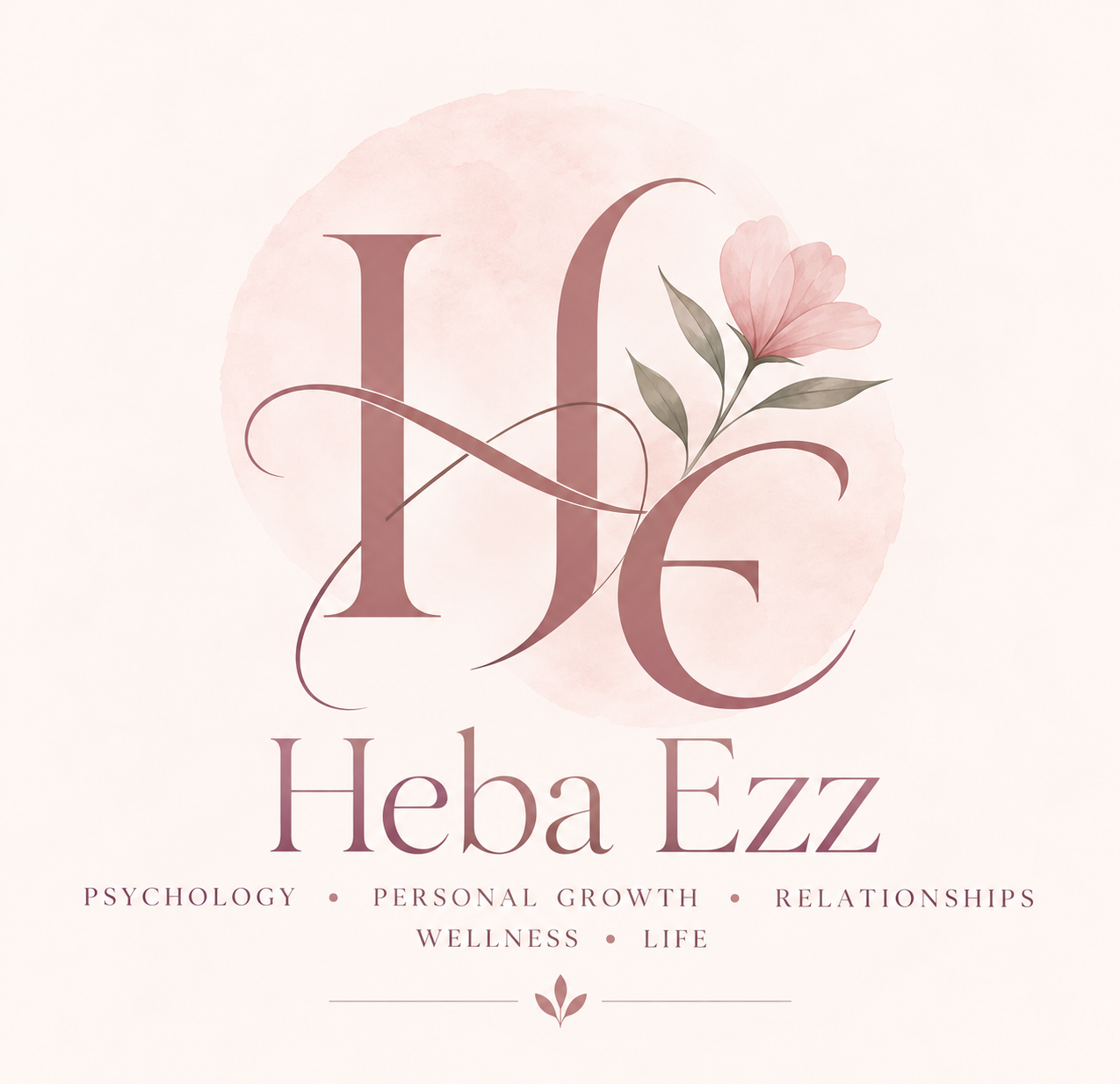 Heba Ezz floral monogram logo